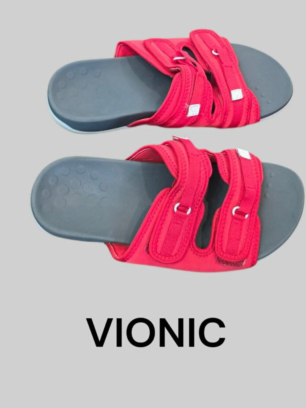 Vionic Sarah Slide Hook and loop Straps Orthaheel Sandals Womens 8.5